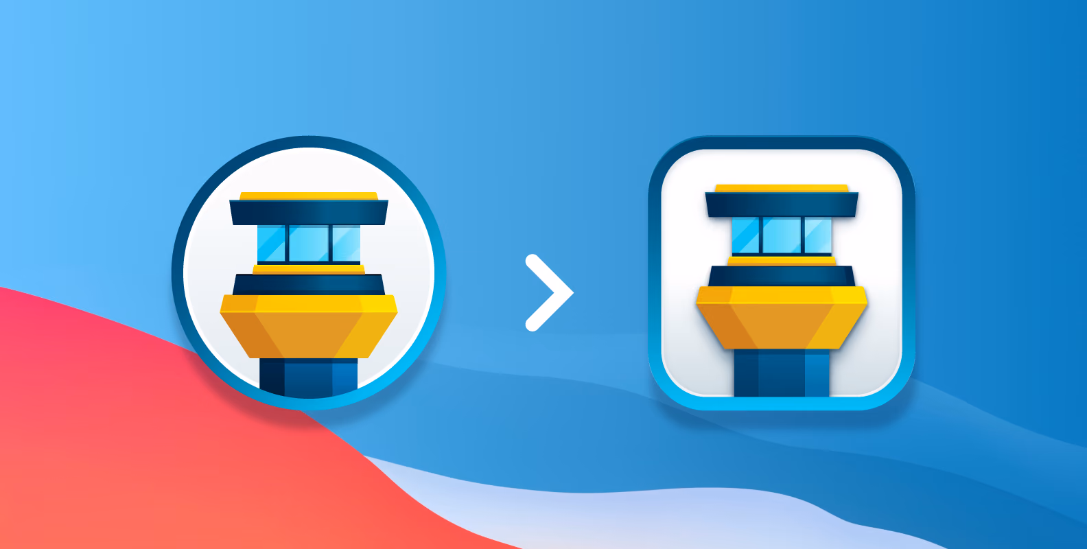 Old vs. new app icon