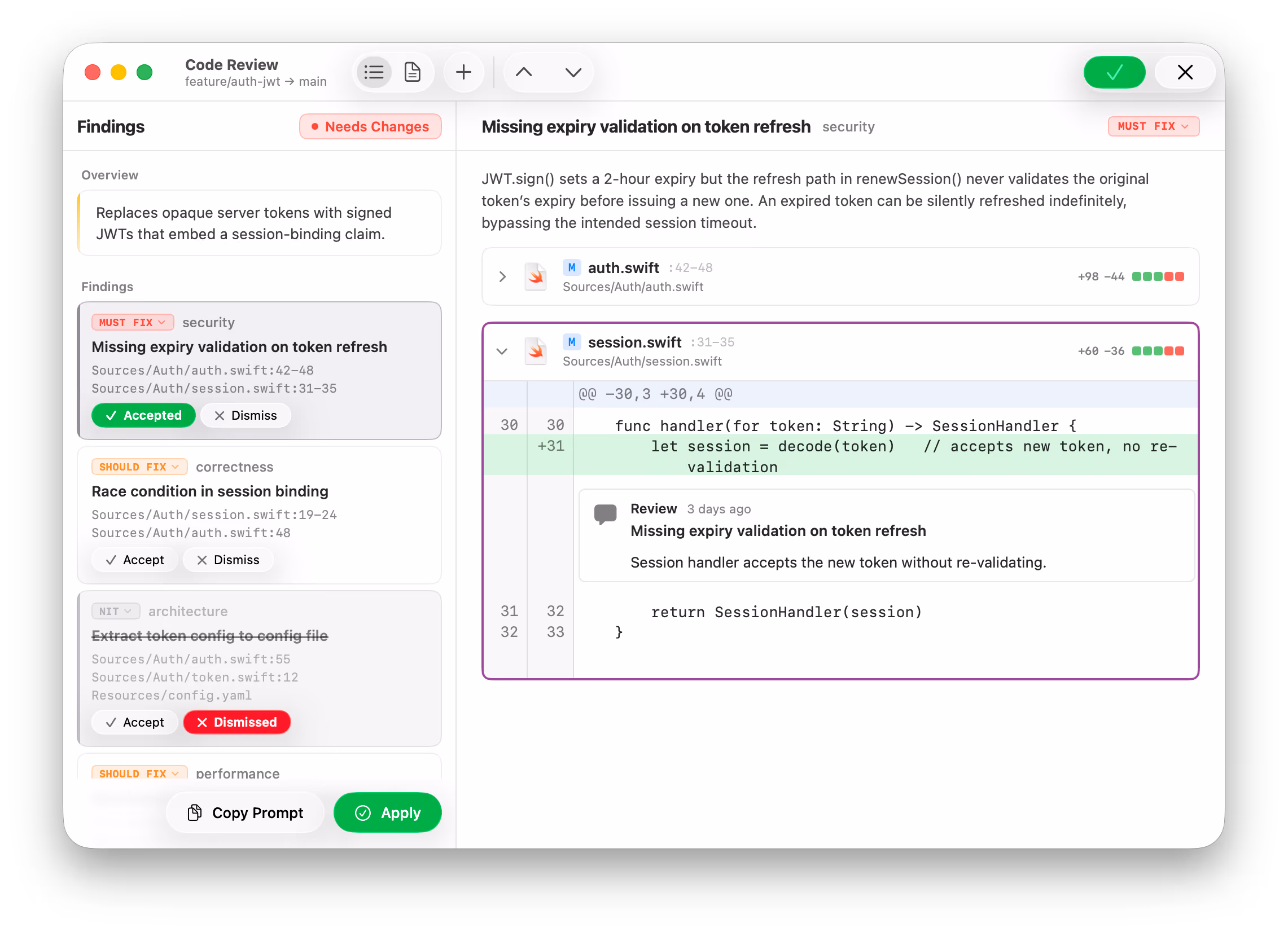 Code Reviews – Findings
