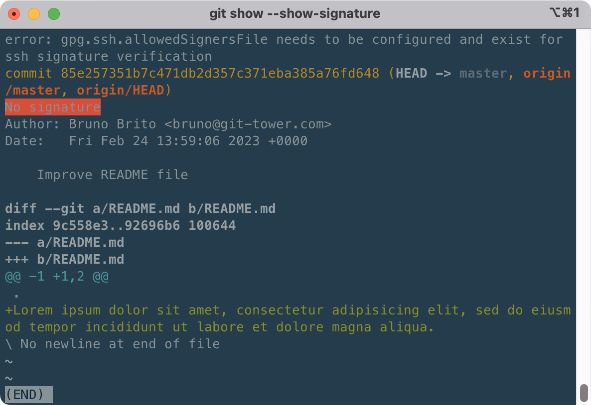 Git — Show Signature