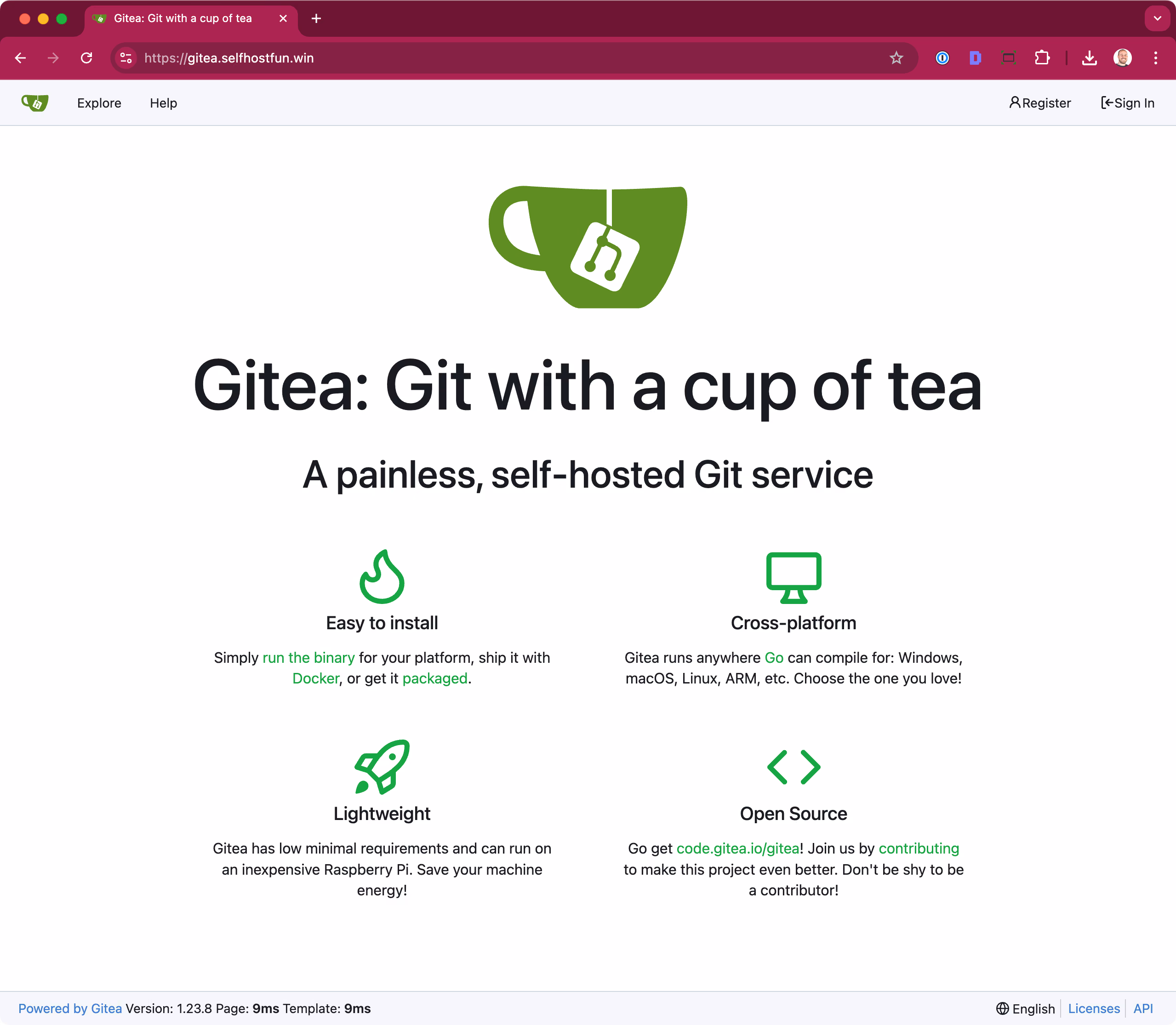 Gitea — Installation Complete with HTTPS