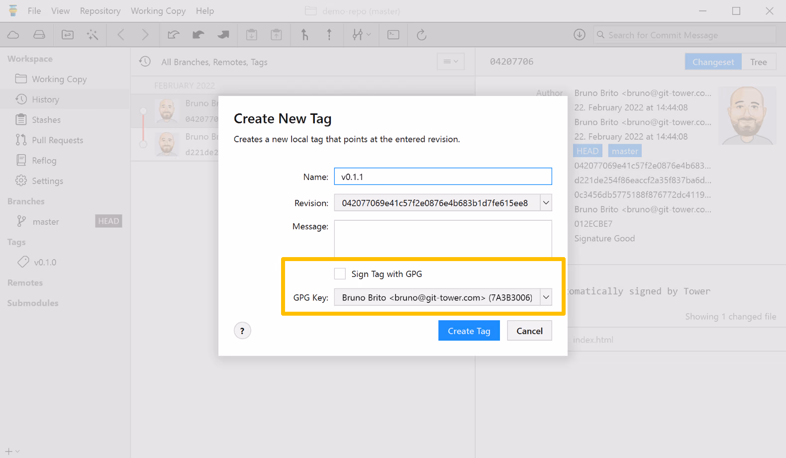 GPG — Create New Signed Tags
