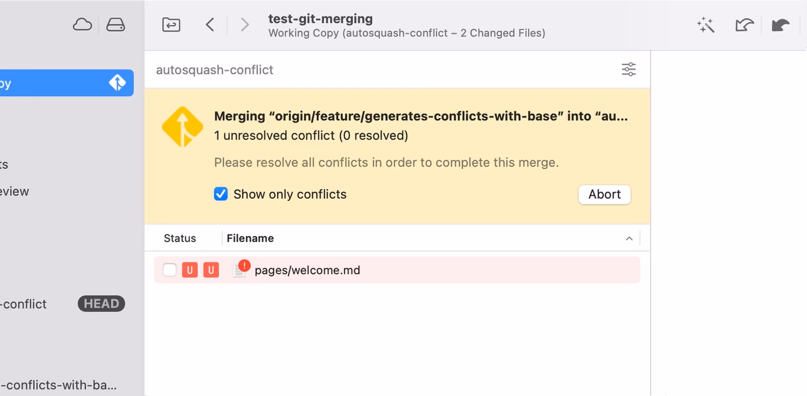 The New Merge UI - Show Only Conflicts