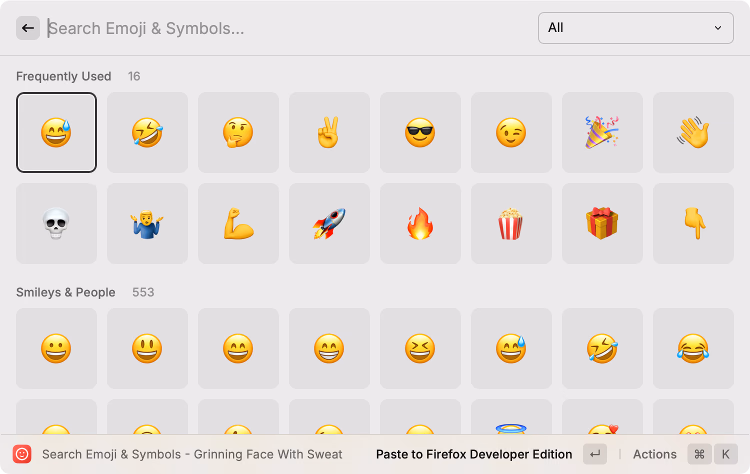Raycast – Emoji Picker