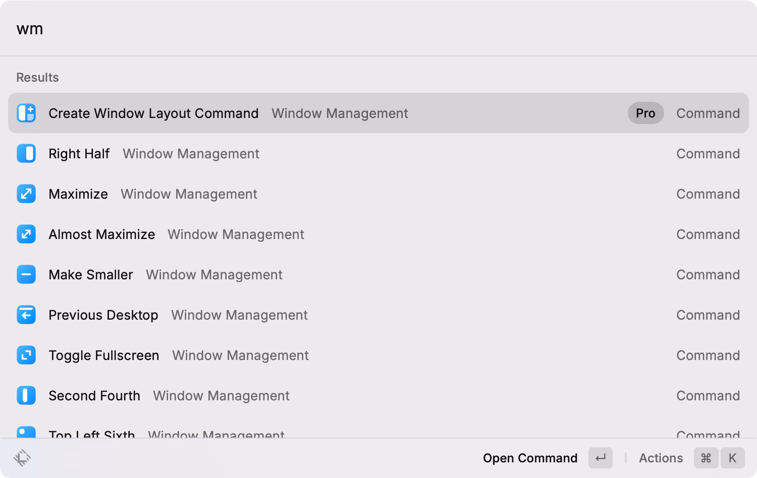 Raycast – Window Management