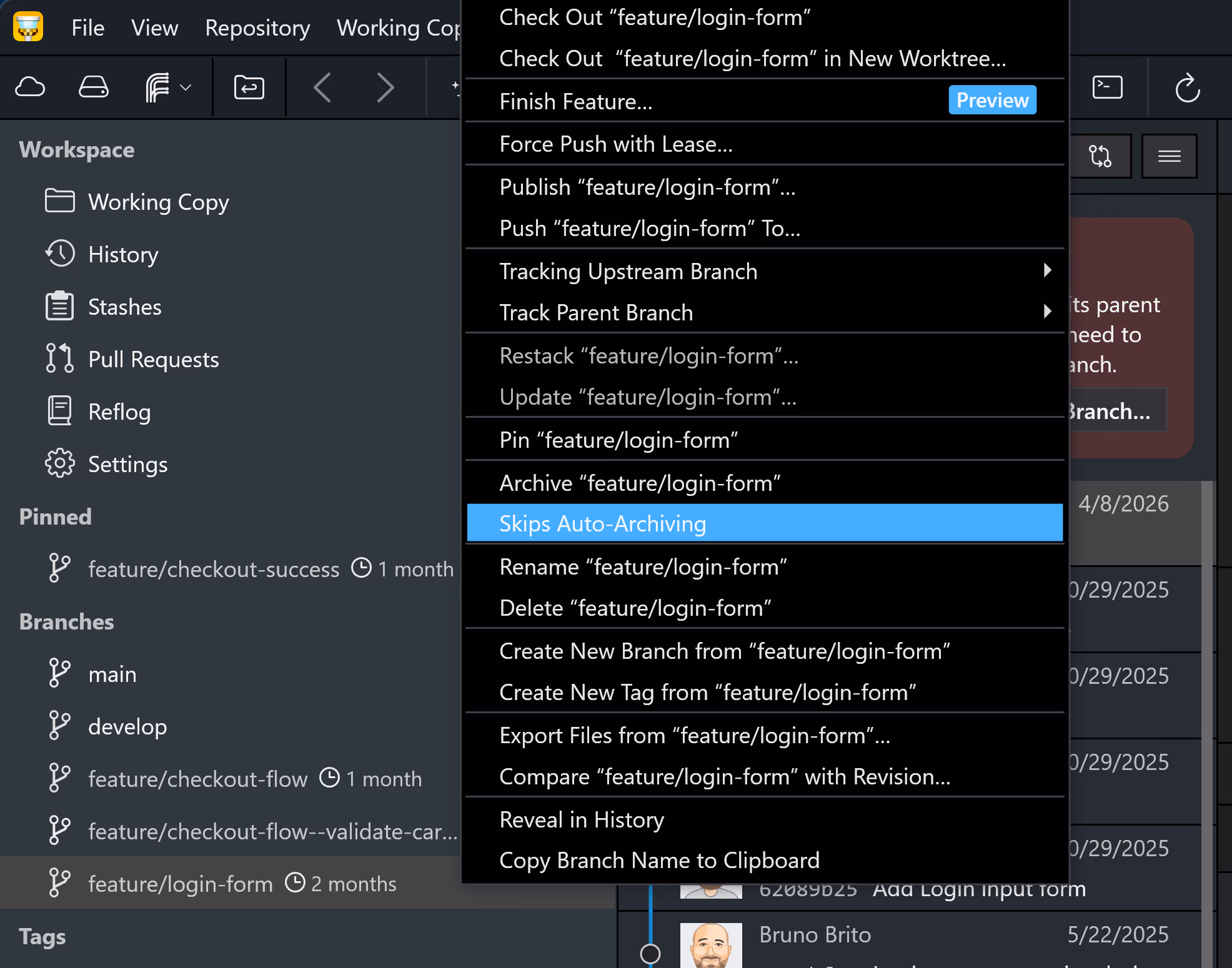 Tower 13 for Windows – "Skips Auto-Archiving" flag