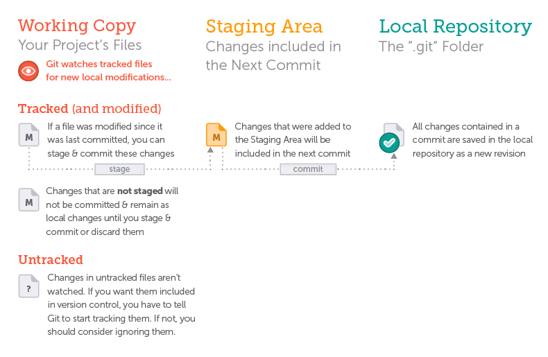 A file can have multiple status in version control