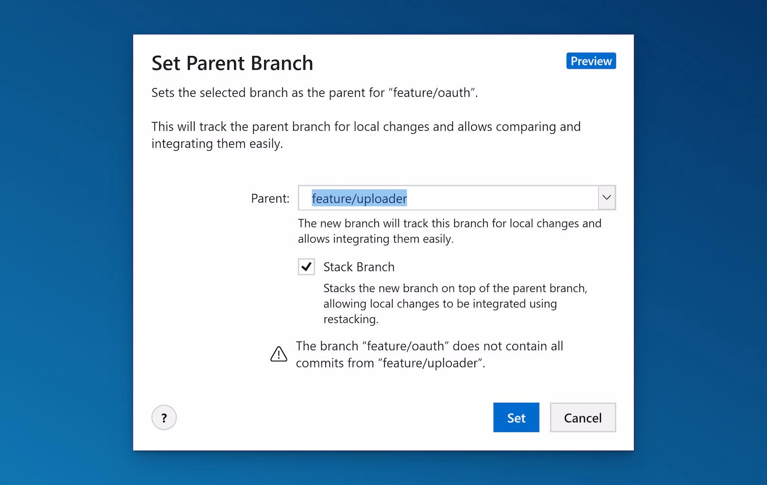 Tower 8.0 for Windows — Restack Branch