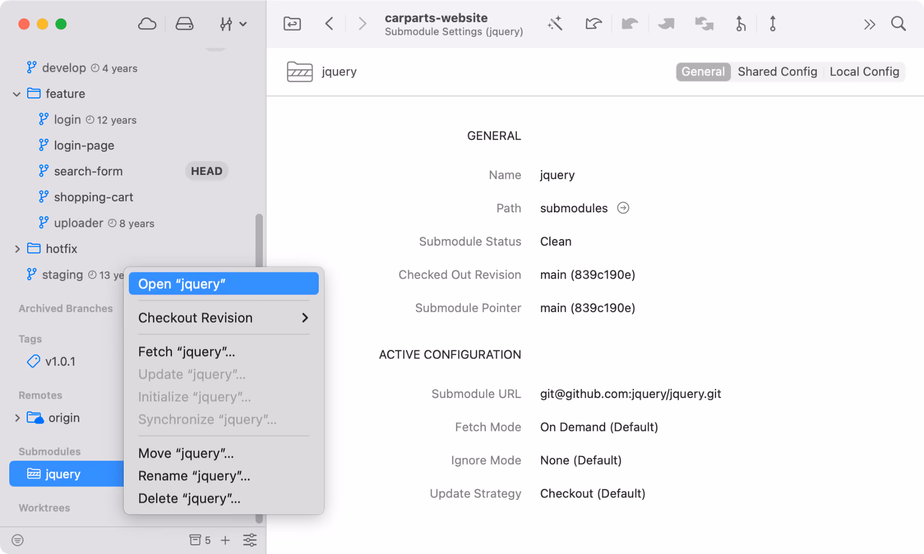 Managing Submodules in Tower