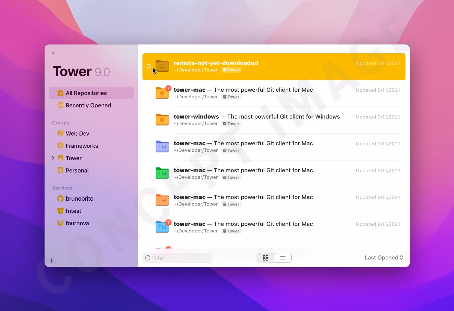 Tower — New Dashboard (Concept Image)