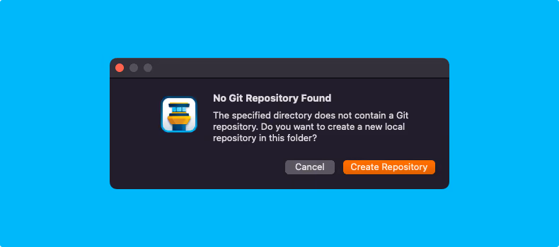 "No Git Repository Found" warning in Tower
