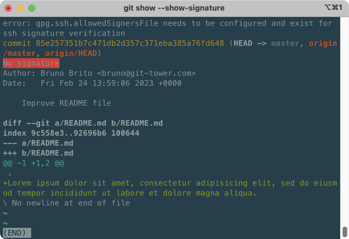 Git — Show Signature